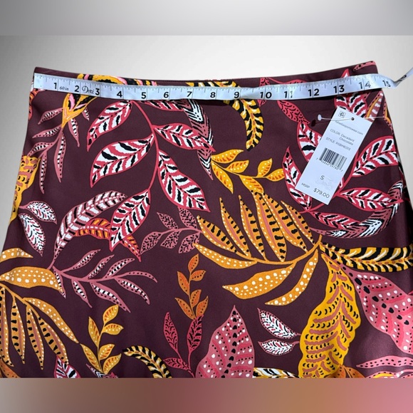 Ella by Rafaella Leaf Print Midi Skirt – Decadent Chocolate – Size S - Picture 6 of 13